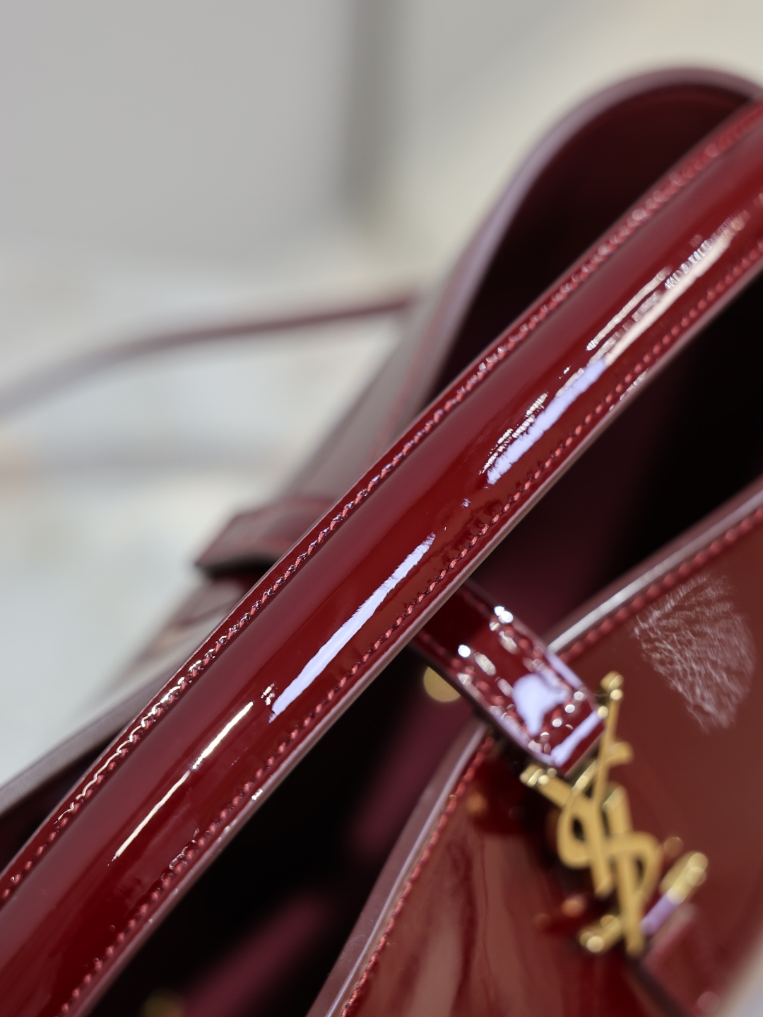 YSL bag Maroon patent leather· — photo 6