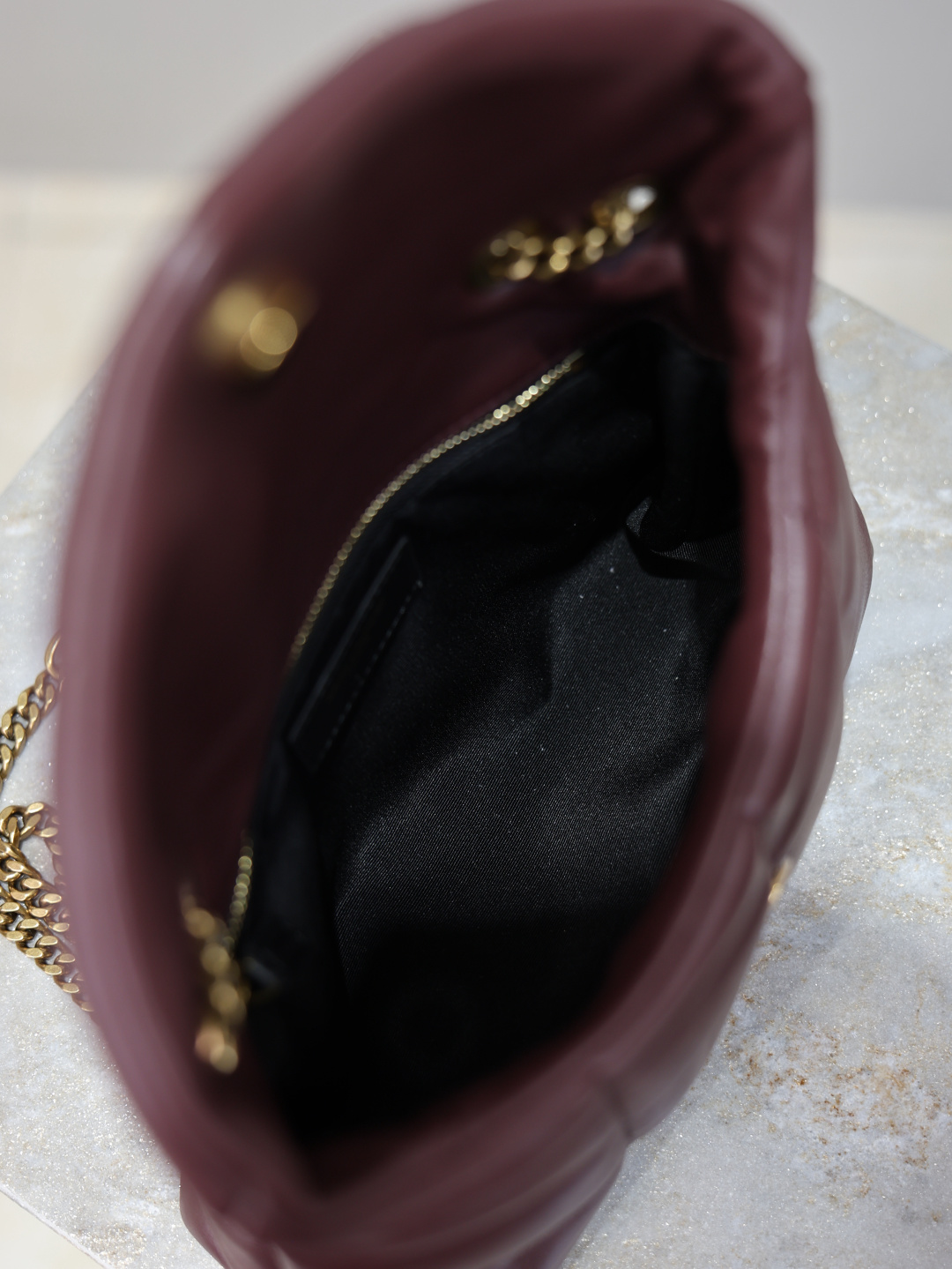 YSL bag Maroon gold buckle·double chain 23cm — photo 8