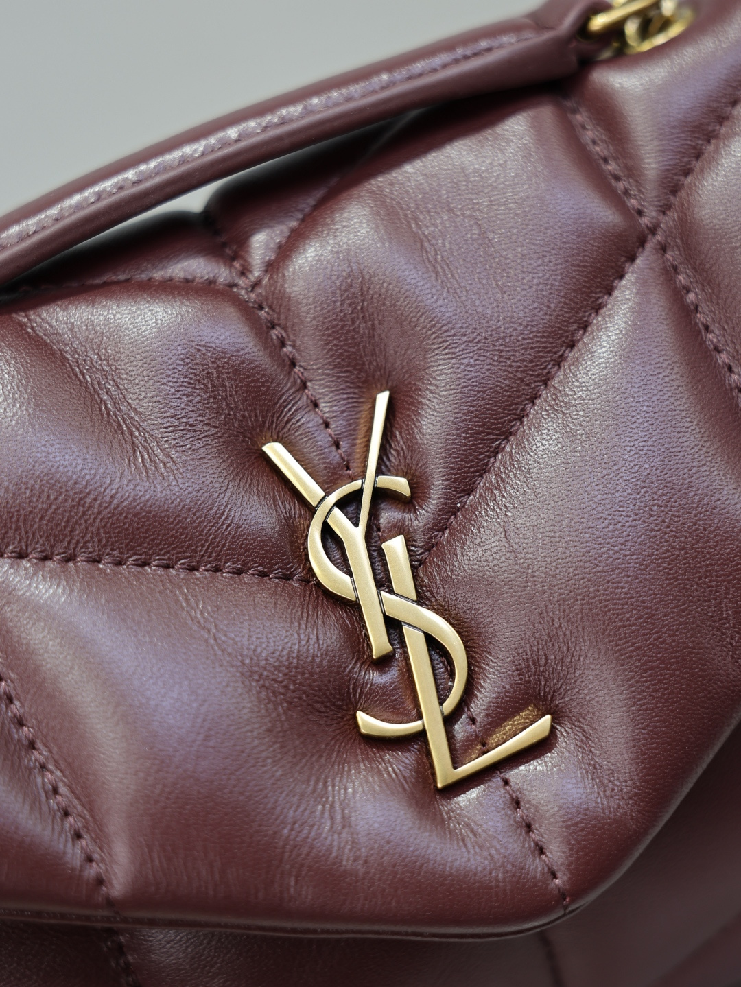 YSL bag Maroon gold buckle·double chain 23cm — photo 5