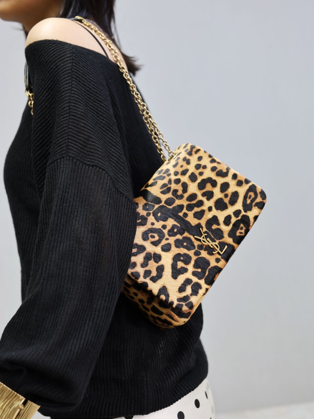 NO:771179,Leopard print bags can perfectly enhance the fashion sense of the overall shape in matching, saint laurent, saint laurent19860909豹纹包包在搭配中能恰到好处地提升整体造型的时尚感,圣罗兰,saint laurent,Bag