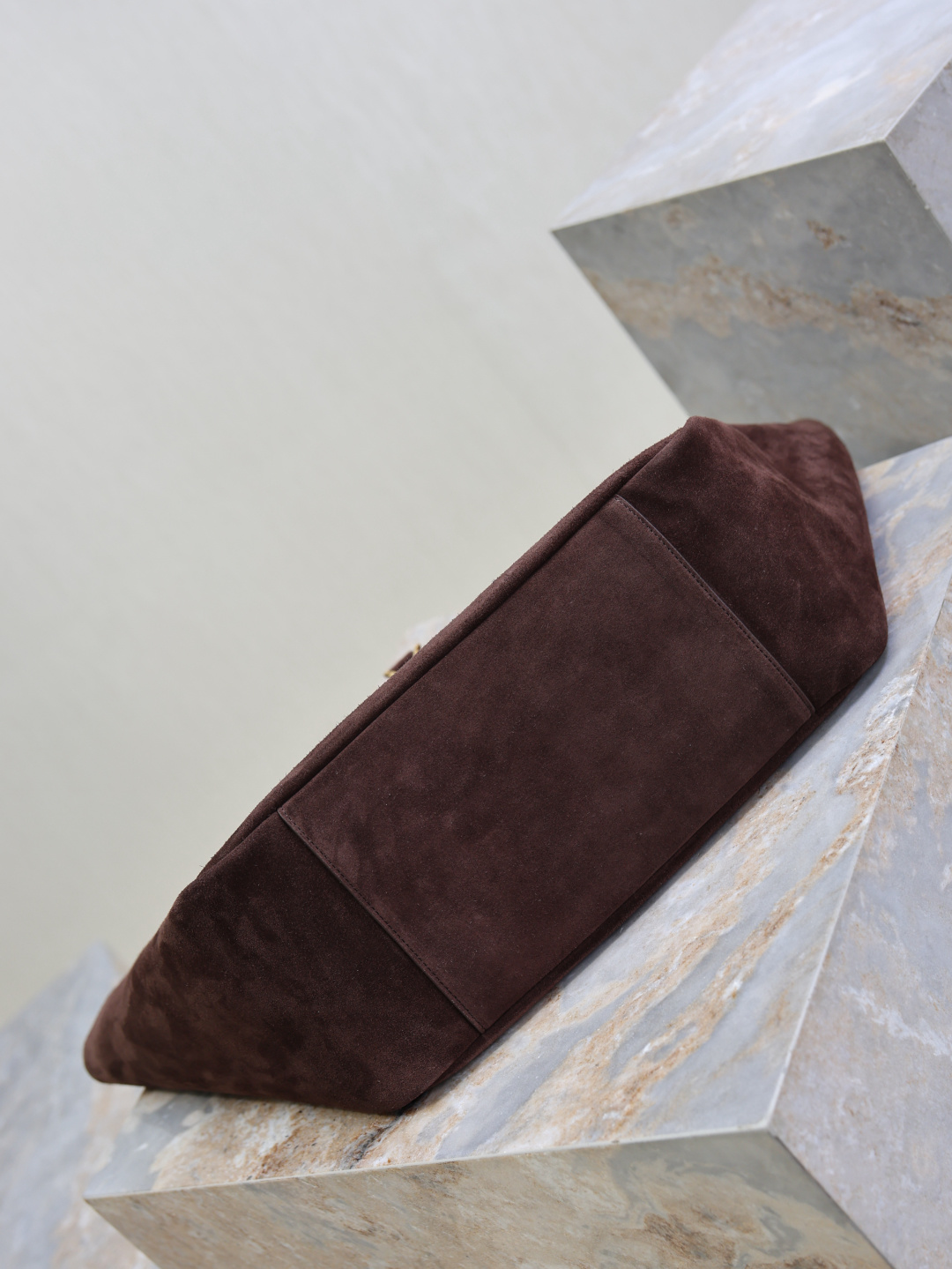 YSL bag Coffee suede gold buckle — photo 9