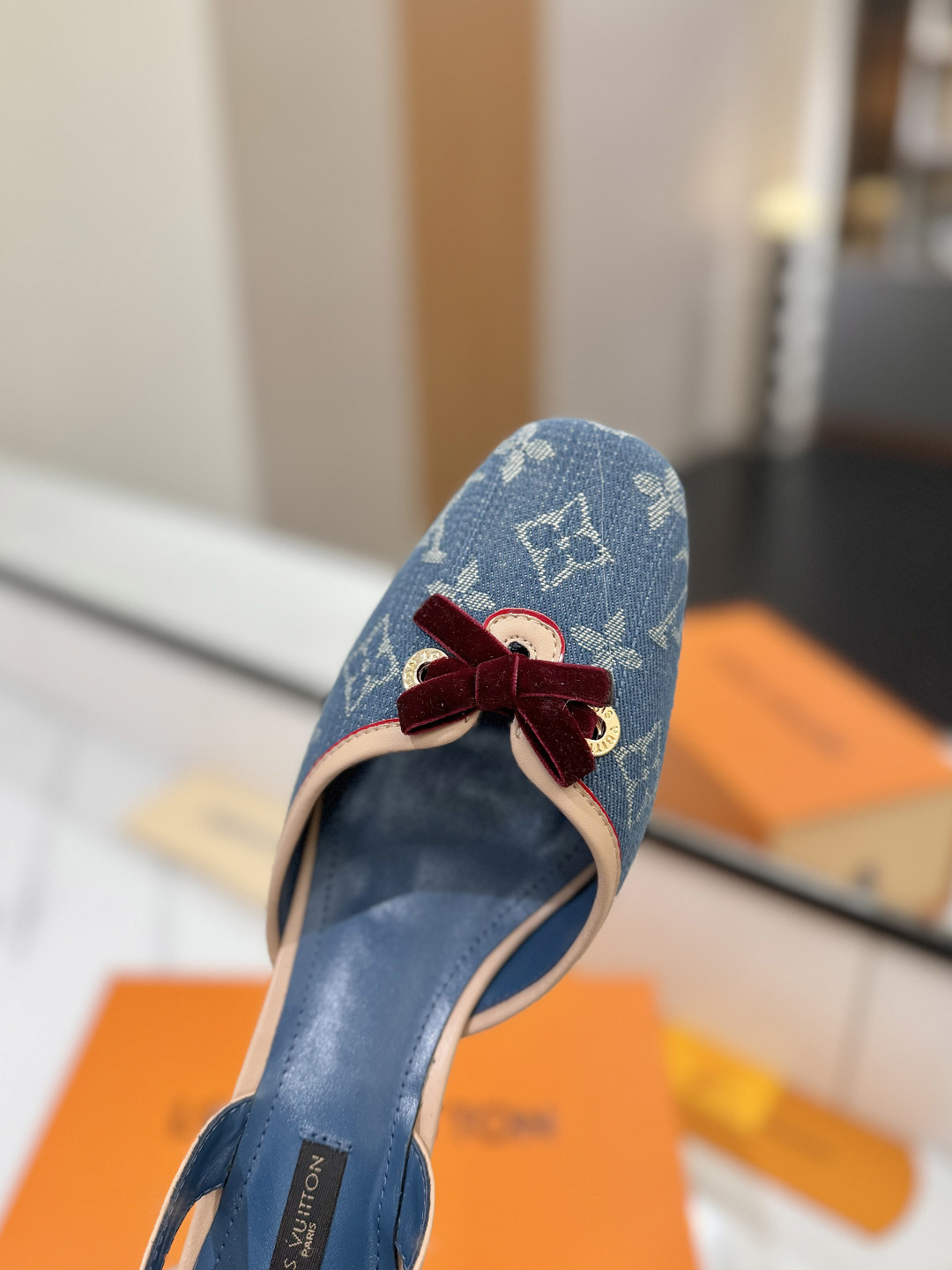 Louis Vuitton Women's Slingback Pumps in Blue Monogram Denim 7 cmp i1739784449855 2828 0 5