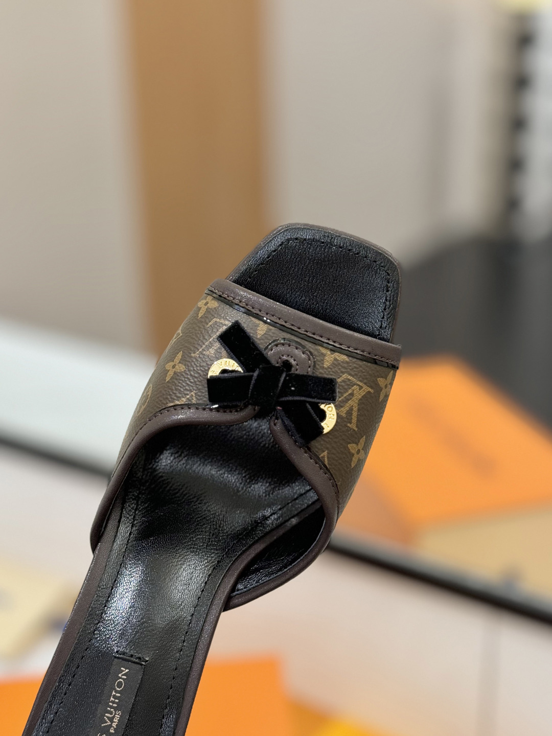Louis Vuitton Women's Monogram Canvas Heeled Sandals Slides Size 35-40 6 cmp i1739784929458 8715 0 5