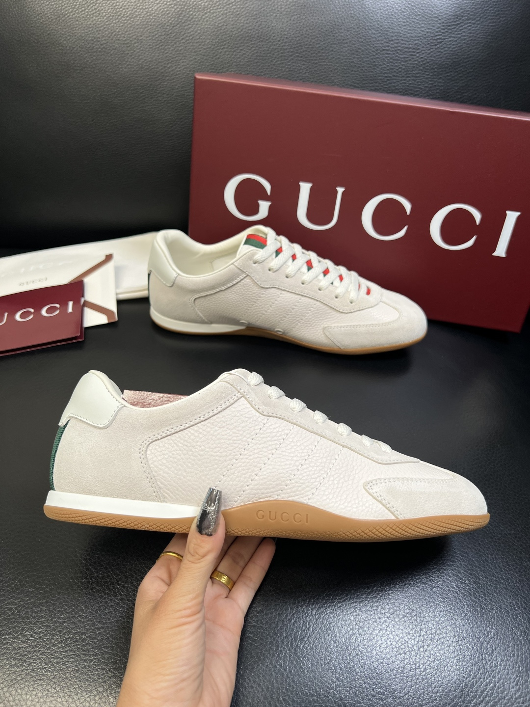 Gucci 高品质 顶级工艺品 古奇 专柜新款原厂配置，意大利进口牛皮面料，进口牛皮内里垫，透气舒适，鞋