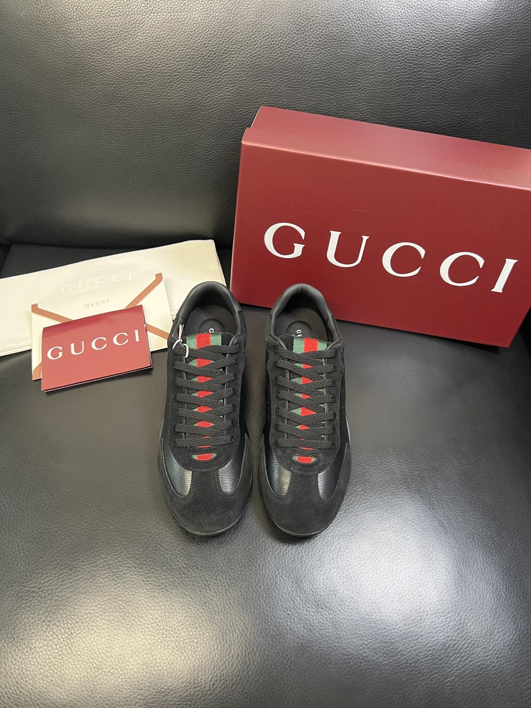 Gucci 高品质 顶级工艺品 古奇 专柜新款原厂配置，意大利进口牛皮面料，进口牛皮内里垫，透气舒适，鞋