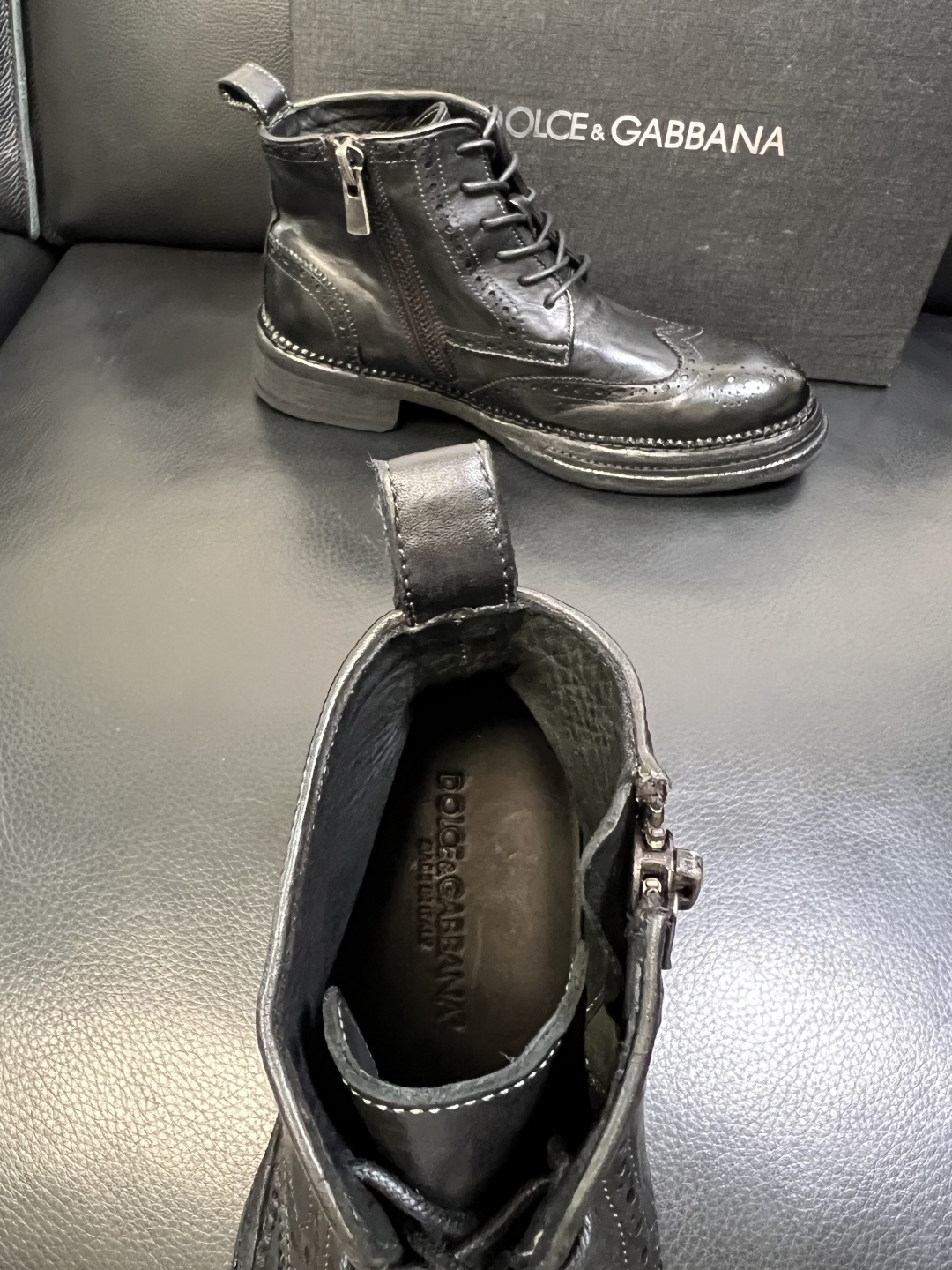 Dolce & Gabbana 高品质 顶级工艺品 杜嘉班纳 爆款专柜新品同步，高帮靴子鞋面意大利进口水