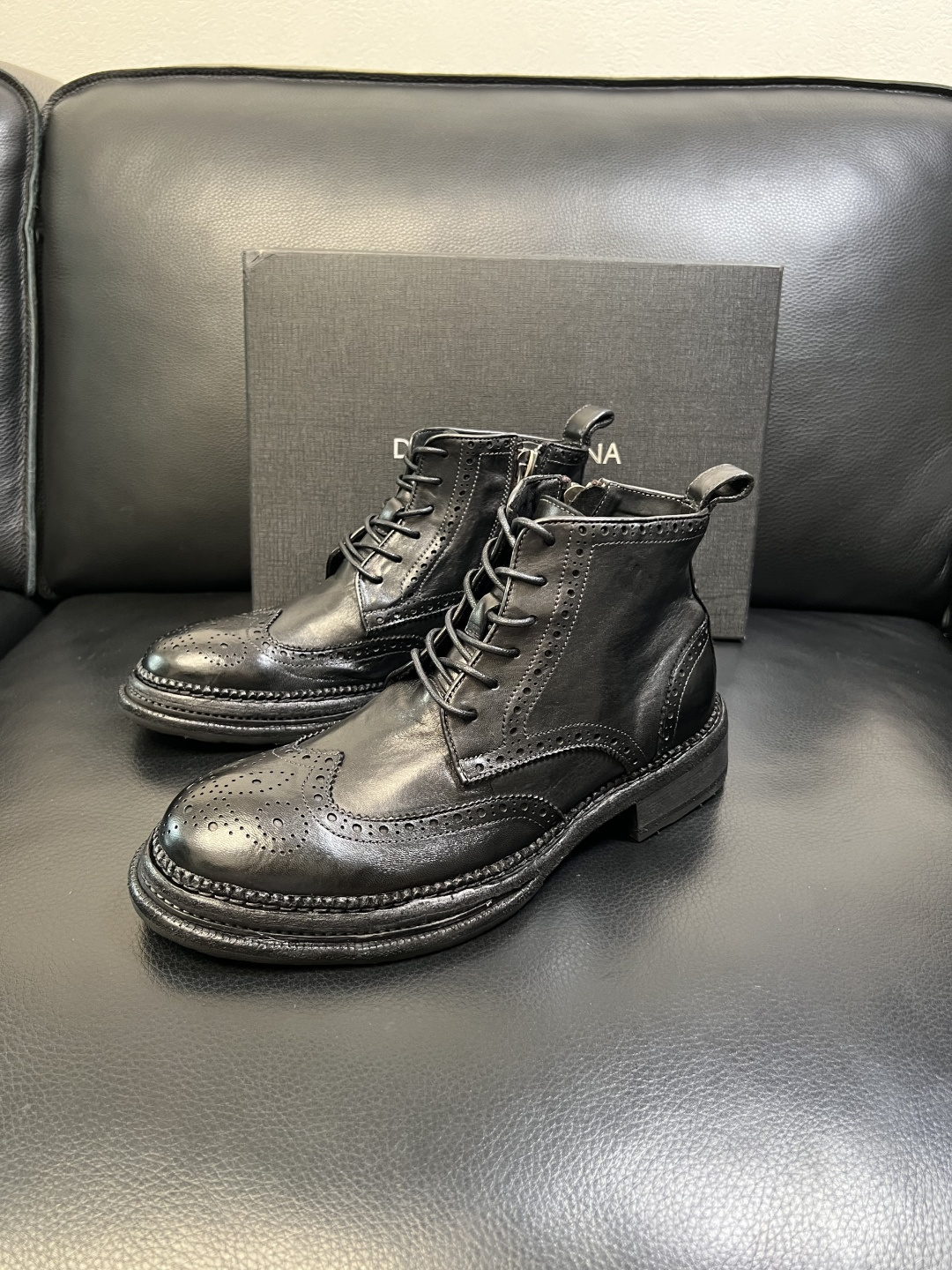 Dolce & Gabbana 高品质 顶级工艺品 杜嘉班纳 爆款专柜新品同步，高帮靴子鞋面意大利进口水