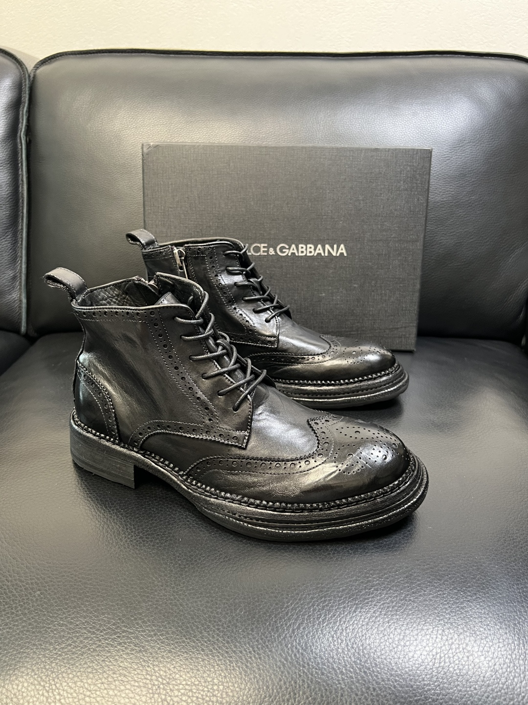 Dolce & Gabbana 高品质 顶级工艺品 杜嘉班纳 爆款专柜新品同步，高帮靴子鞋面意大利进口水