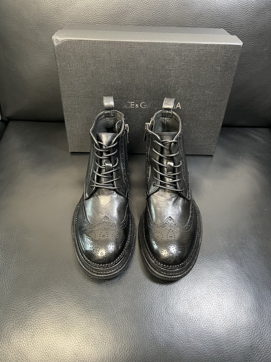 Dolce & Gabbana 高品质 顶级工艺品 杜嘉班纳 爆款专柜新品同步，高帮靴子鞋面意大利进口水