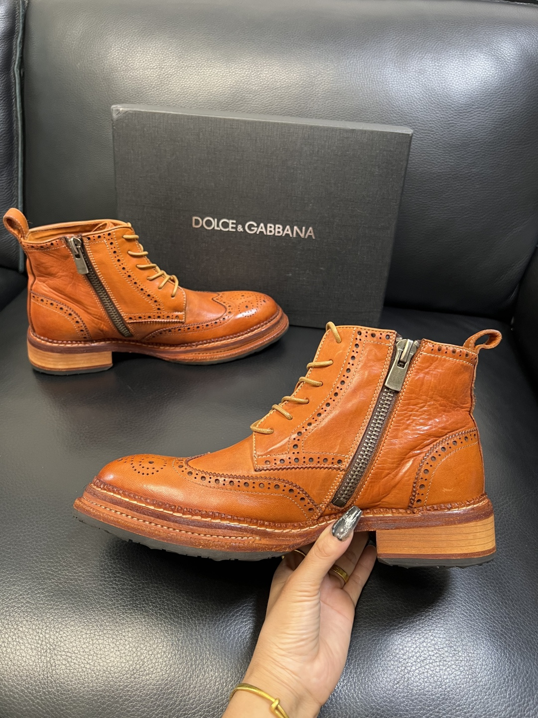 Dolce & Gabbana 高品质 顶级工艺品 杜嘉班纳 爆款专柜新品同步，高帮靴子鞋面意大利进口水