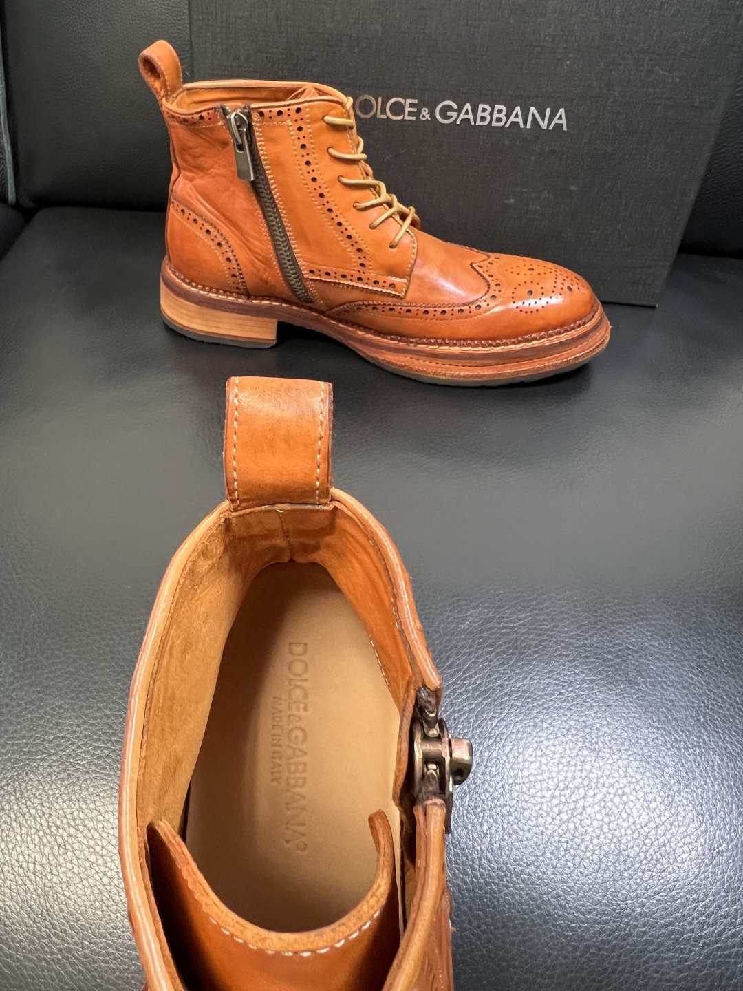 Dolce & Gabbana 高品质 顶级工艺品 杜嘉班纳 爆款专柜新品同步，高帮靴子鞋面意大利进口水