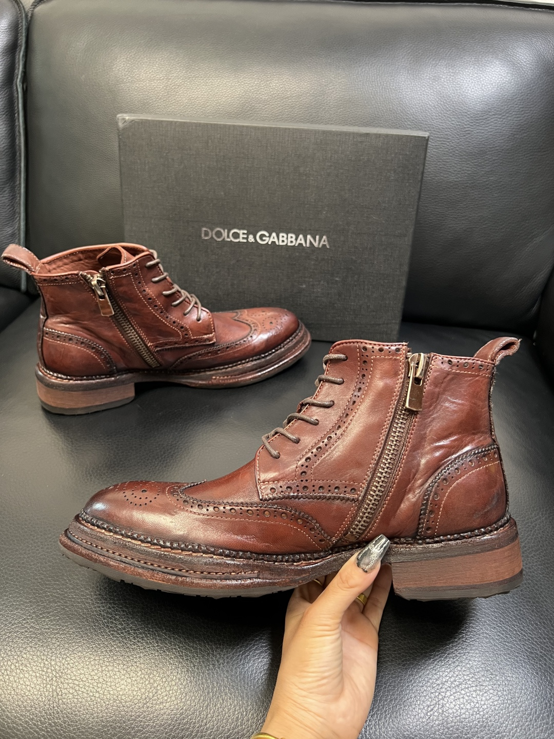 Dolce & Gabbana 高品质 顶级工艺品 杜嘉班纳 爆款专柜新品同步，高帮靴子鞋面意大利进口水