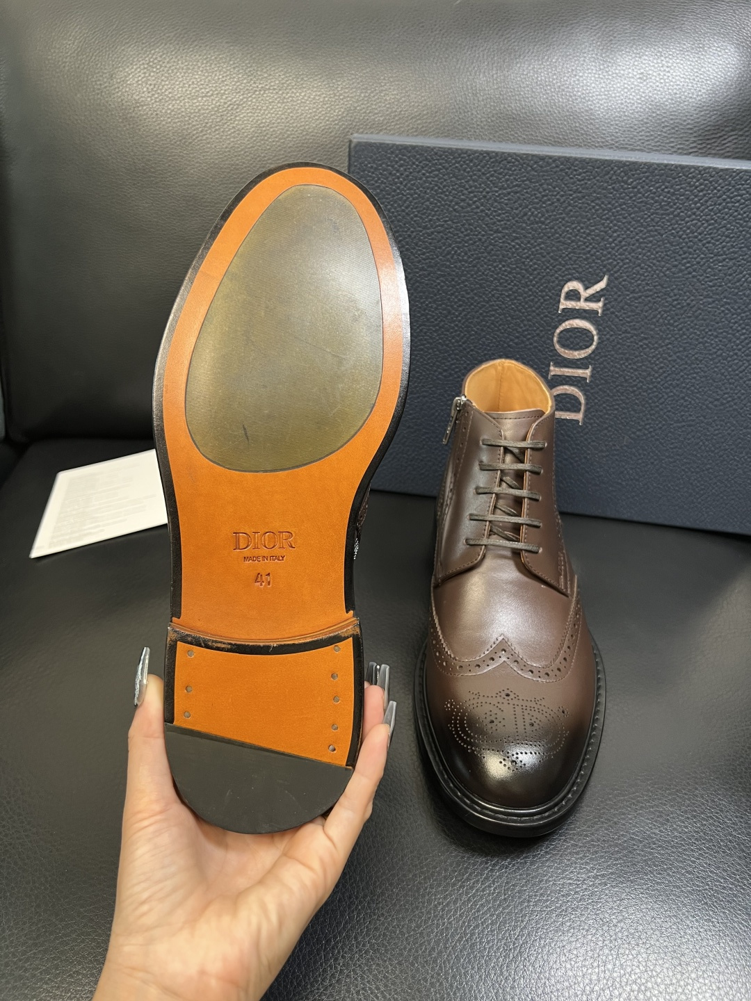 Dior 顶级工艺品 迪奥 靴子高帮专柜同步 原厂配置，意大利进口原版牛皮面料，透气舒适进口水染牛里垫，