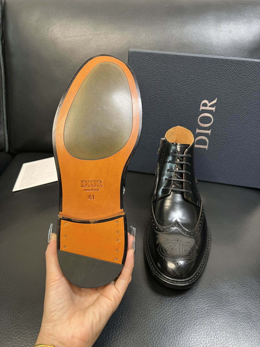 Dior 顶级工艺品 迪奥 靴子高帮专柜同步 原厂配置，意大利进口原版牛皮面料，透气舒适进口水染牛里垫，