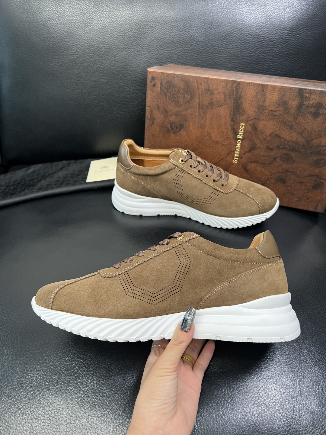 StefanoRicci 高品质 顶级工艺品 史蒂芬 劳尼治 专柜新品同步，鞋面意大利进口牛皮面料，进口