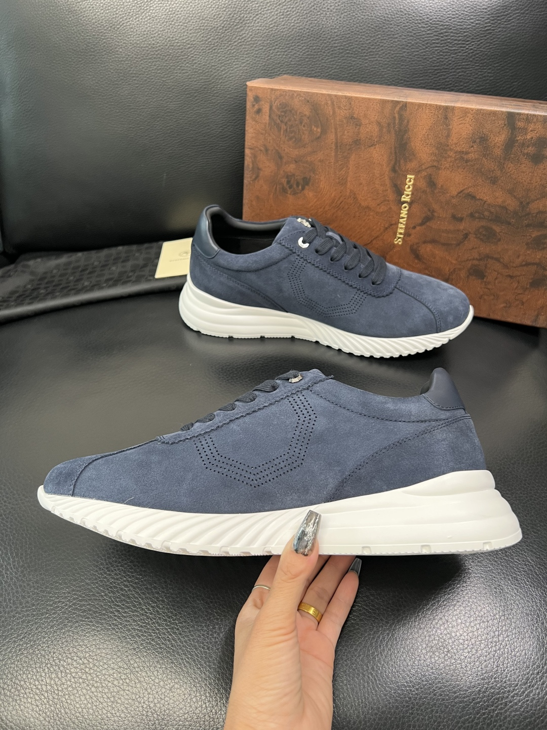 StefanoRicci 高品质 顶级工艺品 史蒂芬 劳尼治 专柜新品同步，鞋面意大利进口牛皮面料，进口