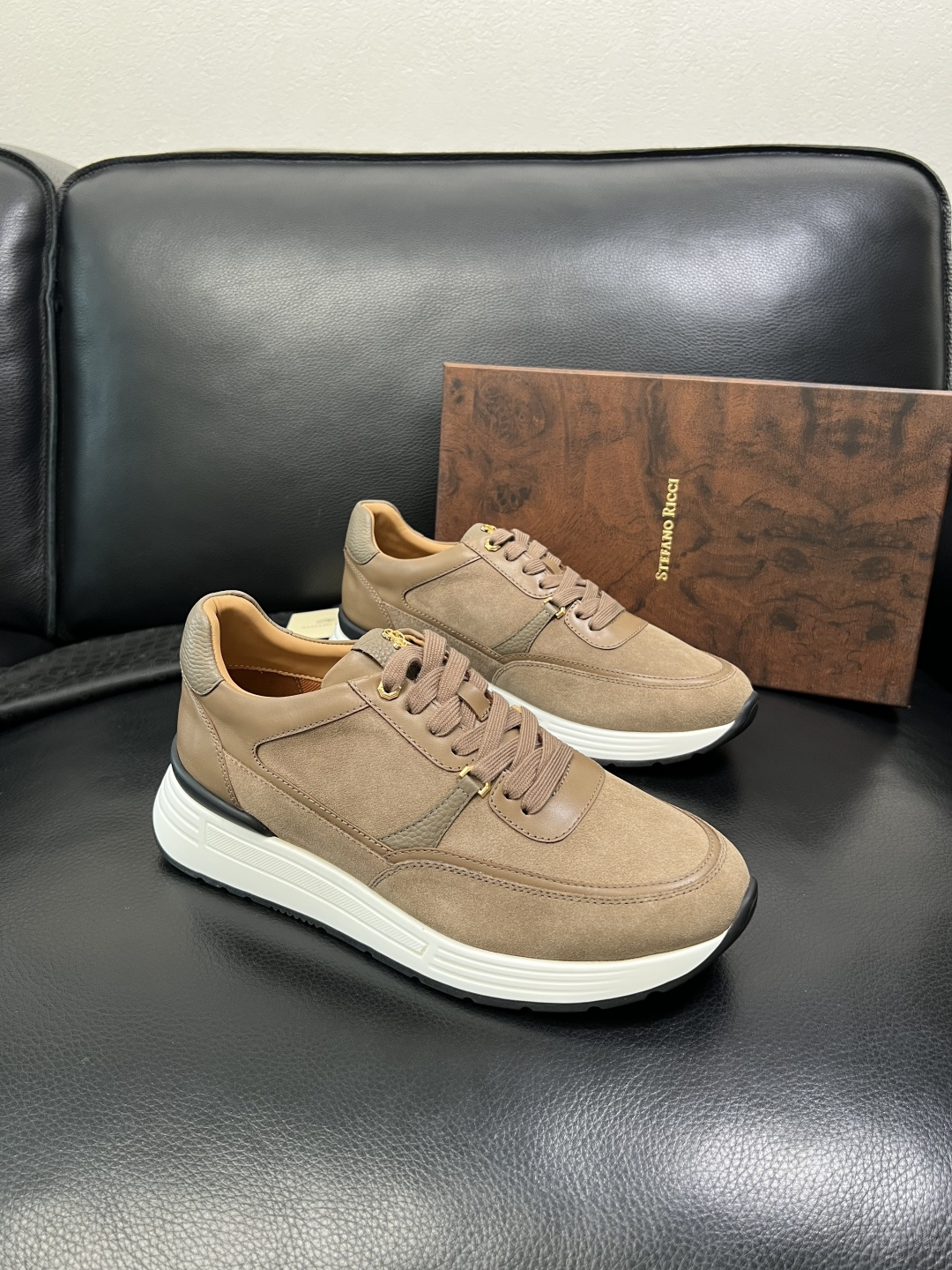 StefanoRicci 高品质 顶级工艺品 史蒂芬 劳尼治 专柜新品同步，鞋面意大利进口牛皮面料，进口