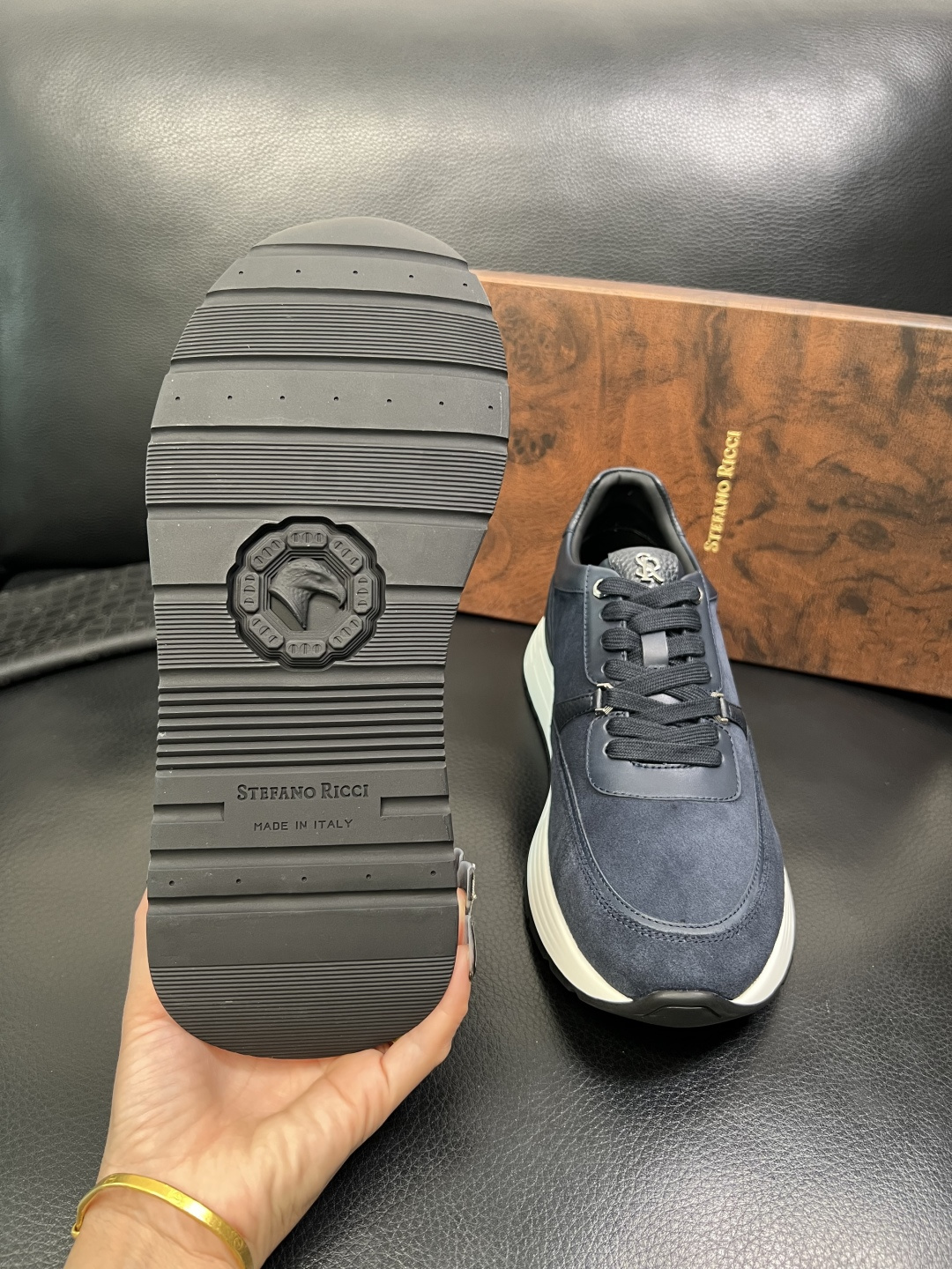 StefanoRicci 高品质 顶级工艺品 史蒂芬 劳尼治 专柜新品同步，鞋面意大利进口牛皮面料，进口