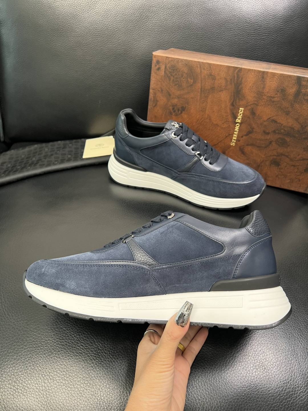 StefanoRicci 高品质 顶级工艺品 史蒂芬 劳尼治 专柜新品同步，鞋面意大利进口牛皮面料，进口