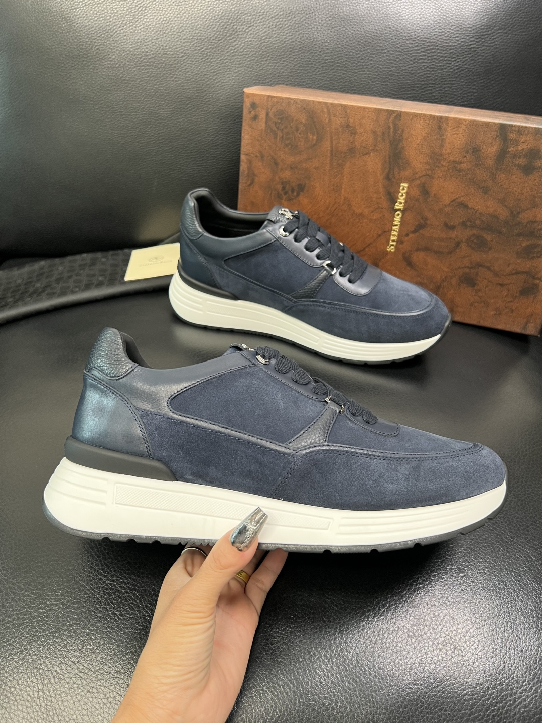 StefanoRicci 高品质 顶级工艺品 史蒂芬 劳尼治 专柜新品同步，鞋面意大利进口牛皮面料，进口