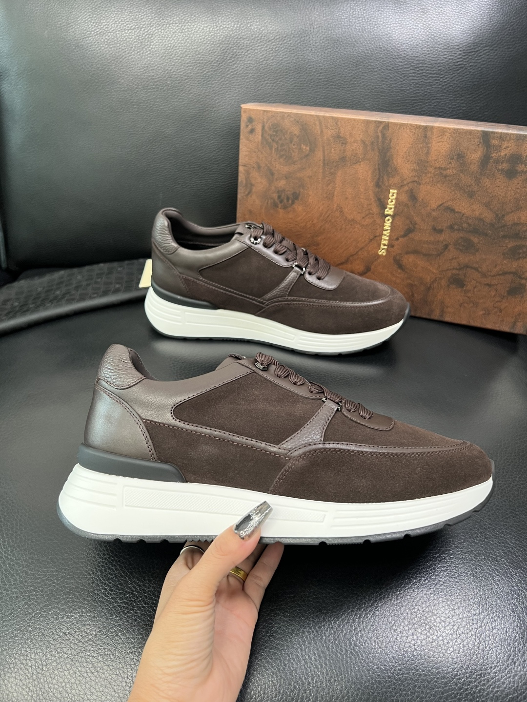 StefanoRicci 高品质 顶级工艺品 史蒂芬 劳尼治 专柜新品同步，鞋面意大利进口牛皮面料，进口