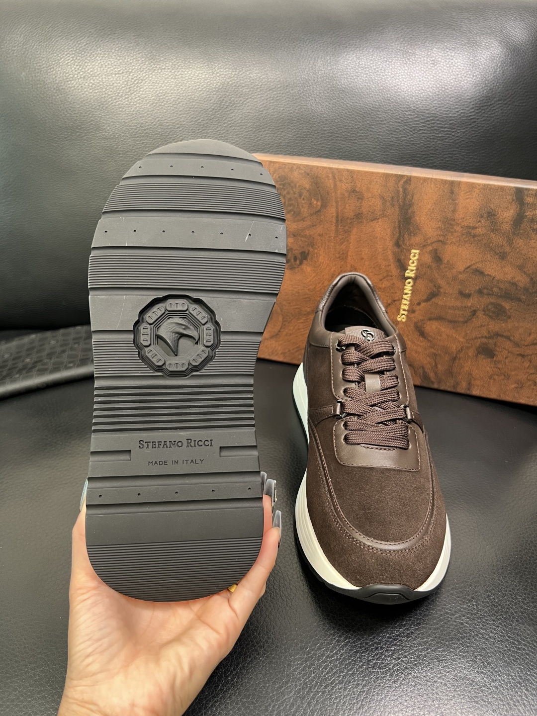 StefanoRicci 高品质 顶级工艺品 史蒂芬 劳尼治 专柜新品同步，鞋面意大利进口牛皮面料，进口