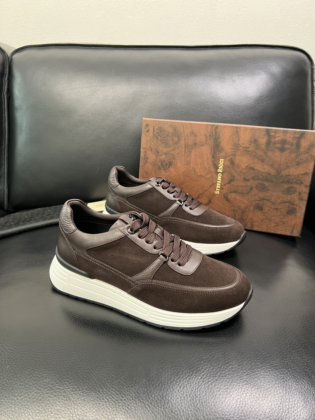 StefanoRicci 高品质 顶级工艺品 史蒂芬 劳尼治 专柜新品同步，鞋面意大利进口牛皮面料，进口