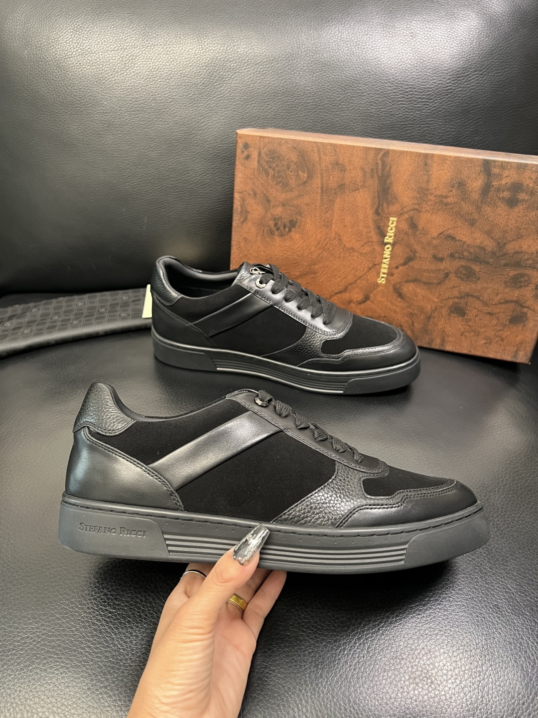 StefanoRicci 高品质 顶级工艺品 史蒂芬 劳尼治 专柜新品同步，鞋面意大利进口牛皮面料，进口