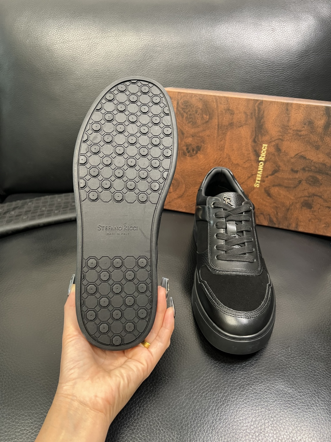 StefanoRicci 高品质 顶级工艺品 史蒂芬 劳尼治 专柜新品同步，鞋面意大利进口牛皮面料，进口