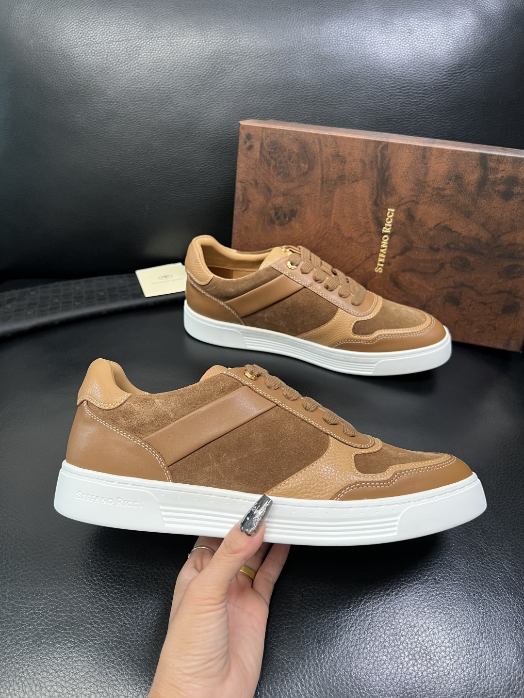 StefanoRicci 高品质 顶级工艺品 史蒂芬 劳尼治 专柜新品同步，鞋面意大利进口牛皮面料，进口