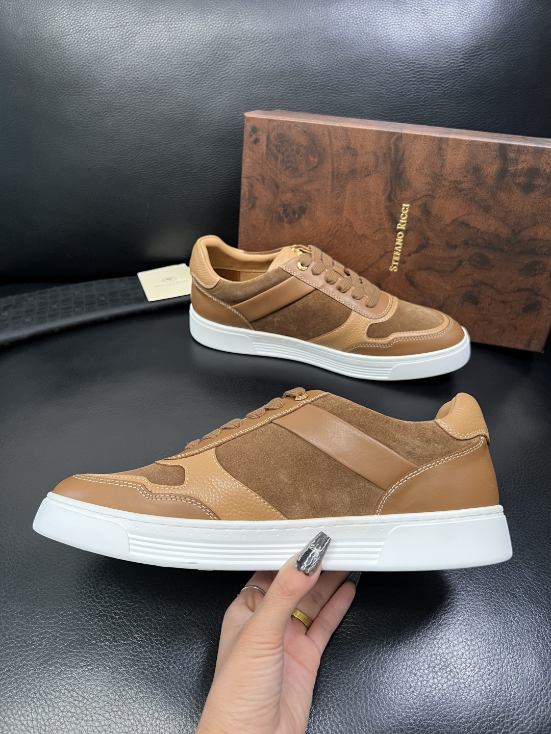 StefanoRicci 高品质 顶级工艺品 史蒂芬 劳尼治 专柜新品同步，鞋面意大利进口牛皮面料，进口