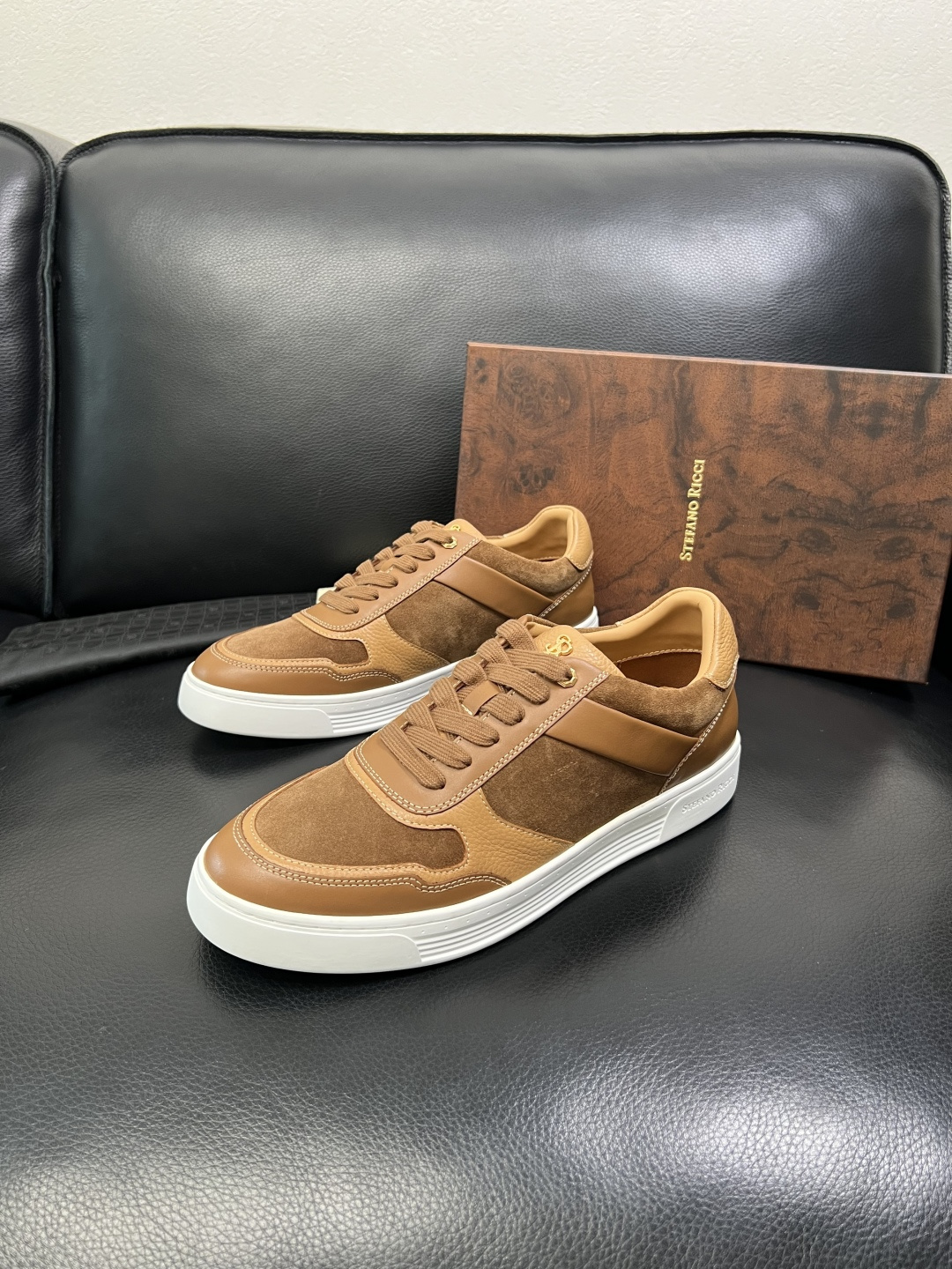 StefanoRicci 高品质 顶级工艺品 史蒂芬 劳尼治 专柜新品同步，鞋面意大利进口牛皮面料，进口