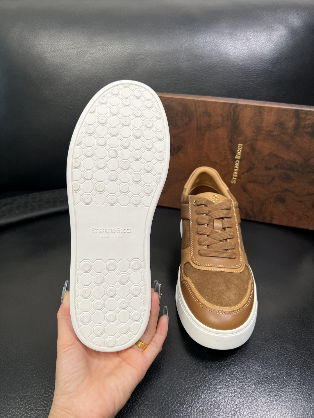 StefanoRicci 高品质 顶级工艺品 史蒂芬 劳尼治 专柜新品同步，鞋面意大利进口牛皮面料，进口