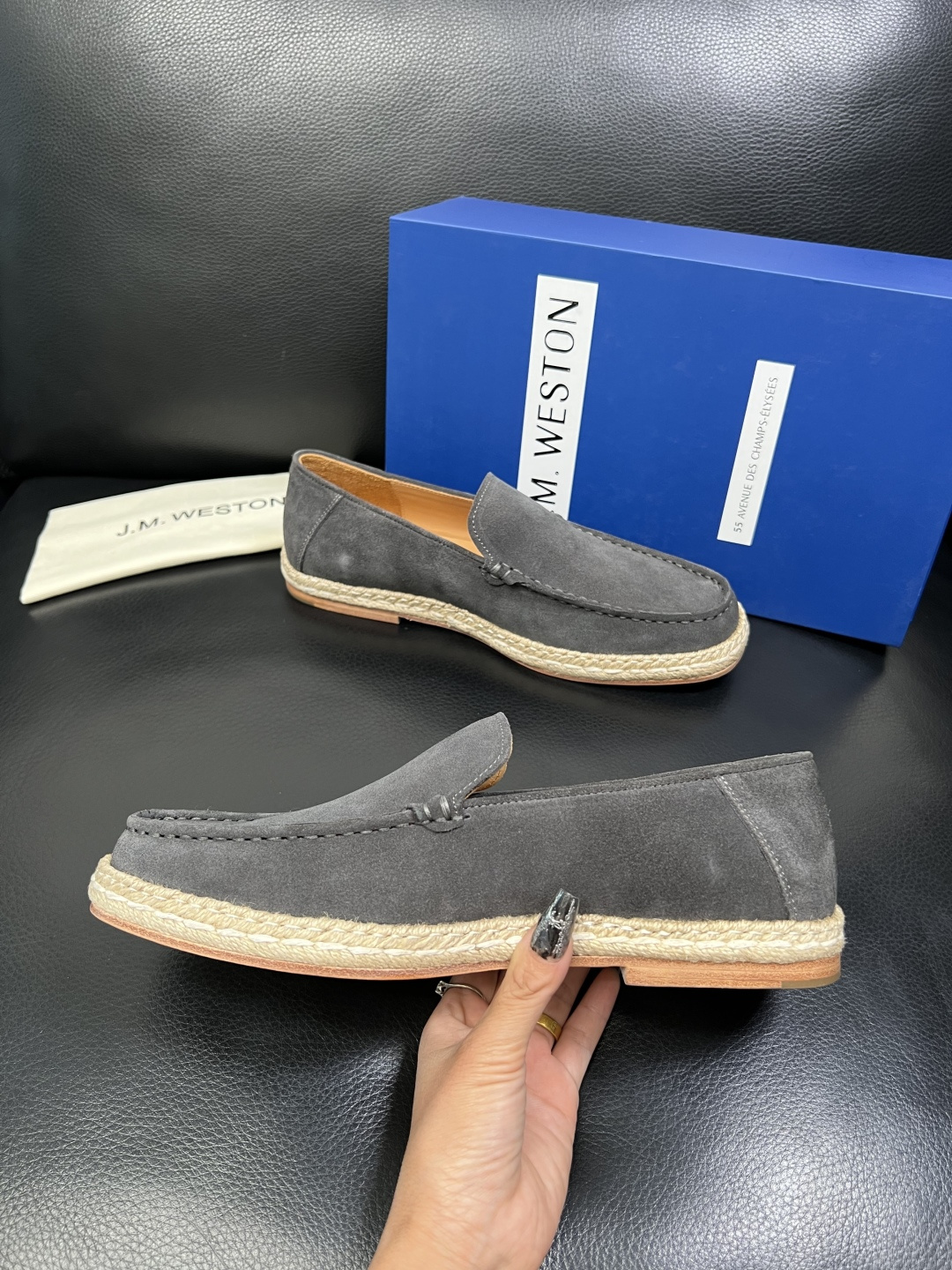 ⚠️只换码不退⚠️ J.M.WESTON 高品质 顶级工艺品 专柜新品同步，鞋面意大利进口牛皮拼布面料，
