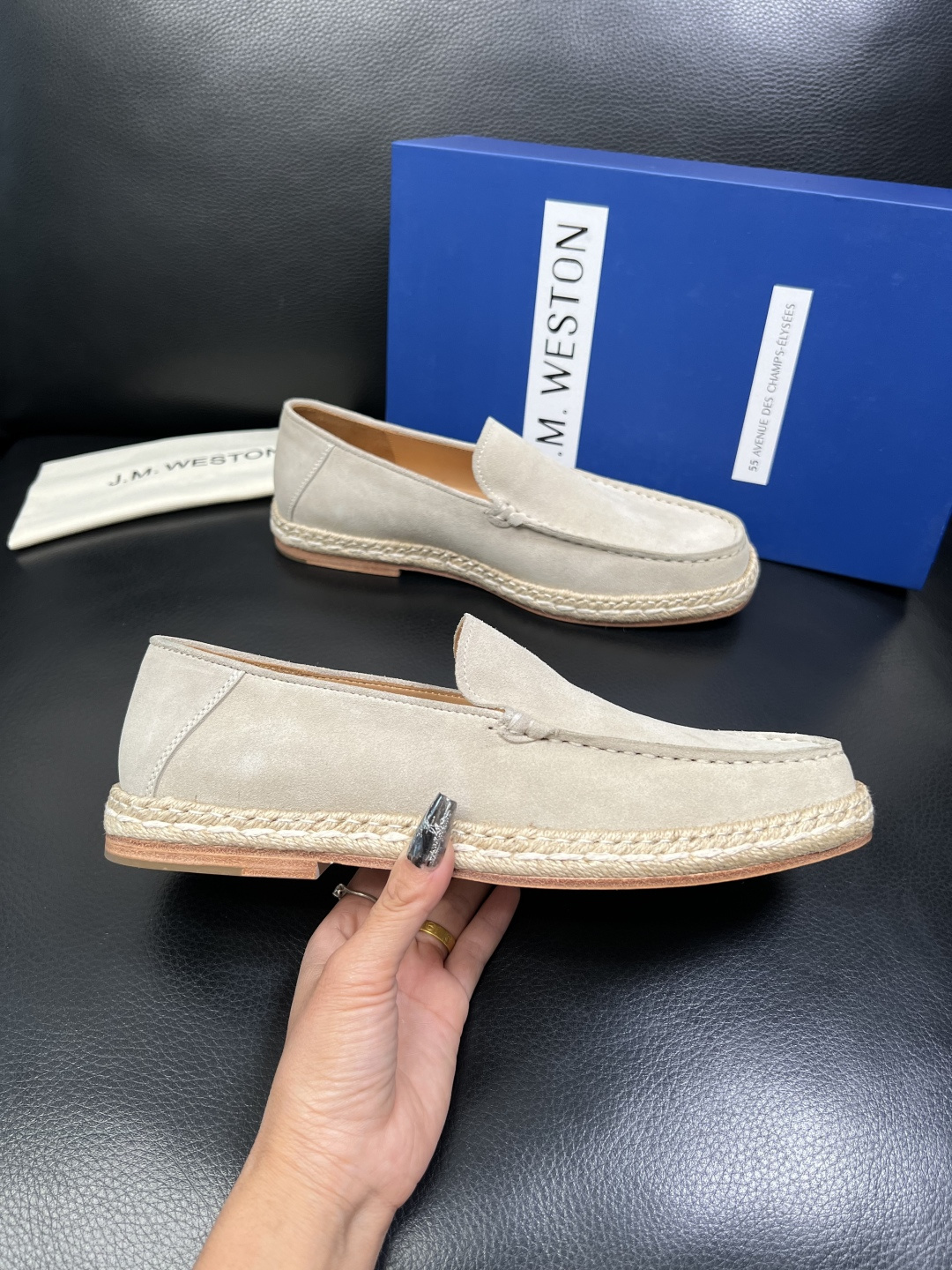 ⚠️只换码不退⚠️ J.M.WESTON 高品质 顶级工艺品 专柜新品同步，鞋面意大利进口牛皮拼布面料，