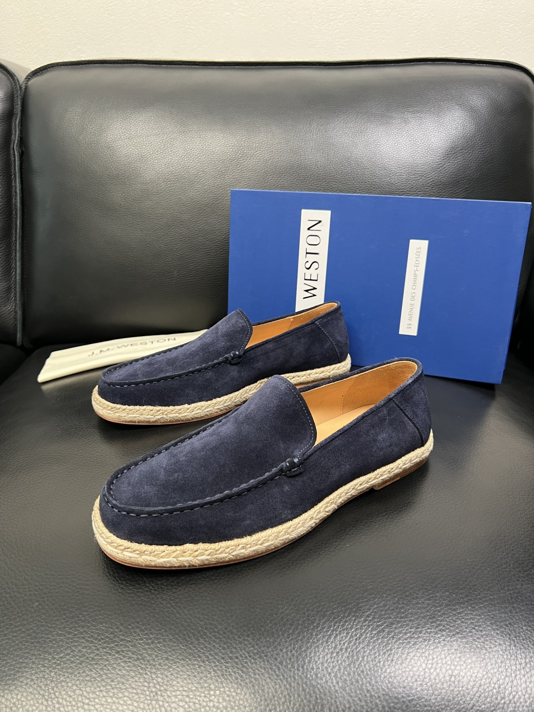 ⚠️只换码不退⚠️ J.M.WESTON 高品质 顶级工艺品 专柜新品同步，鞋面意大利进口牛皮拼布面料，