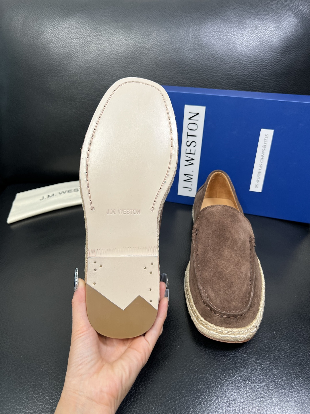 ⚠️只换码不退⚠️ J.M.WESTON 高品质 顶级工艺品 专柜新品同步，鞋面意大利进口牛皮拼布面料，