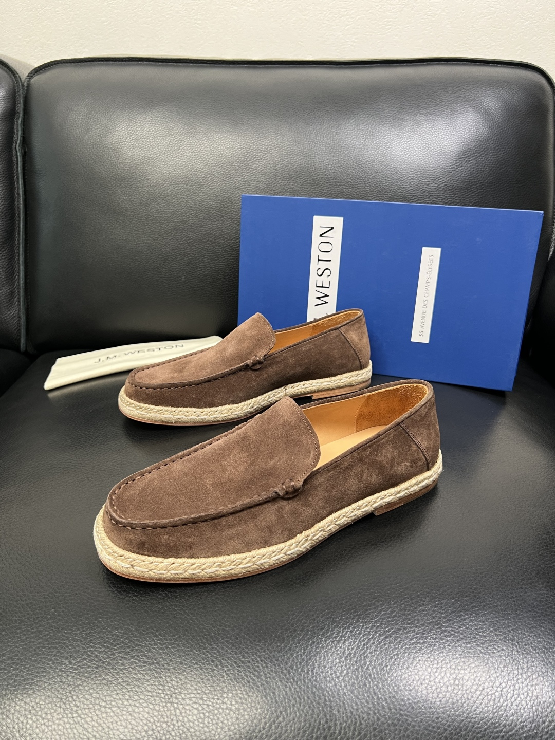 ⚠️只换码不退⚠️ J.M.WESTON 高品质 顶级工艺品 专柜新品同步，鞋面意大利进口牛皮拼布面料，