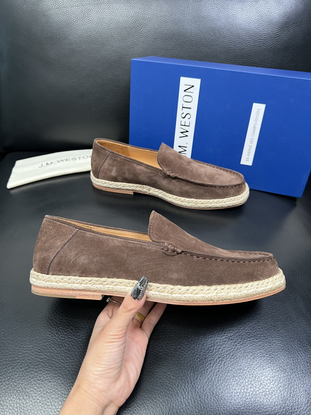 ⚠️只换码不退⚠️ J.M.WESTON 高品质 顶级工艺品 专柜新品同步，鞋面意大利进口牛皮拼布面料，