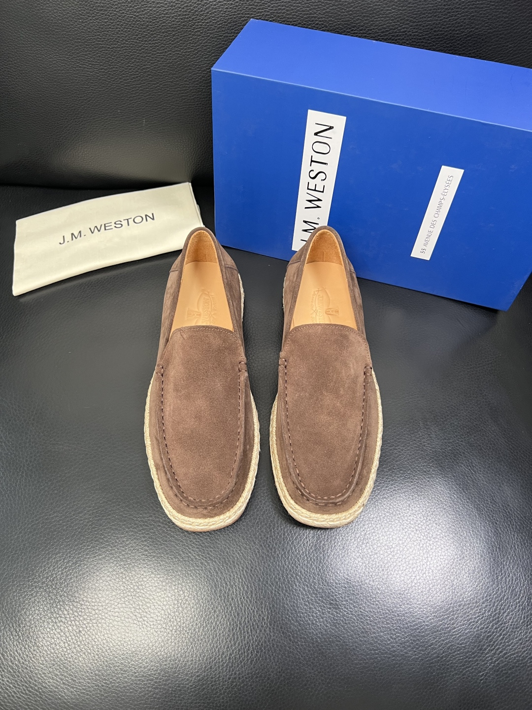 ⚠️只换码不退⚠️ J.M.WESTON 高品质 顶级工艺品 专柜新品同步，鞋面意大利进口牛皮拼布面料，