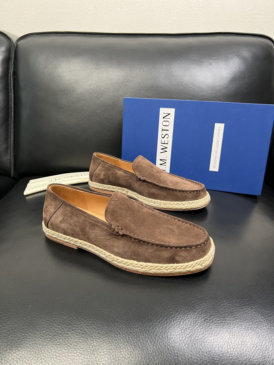 ⚠️只换码不退⚠️ J.M.WESTON 高品质 顶级工艺品 专柜新品同步，鞋面意大利进口牛皮拼布面料，