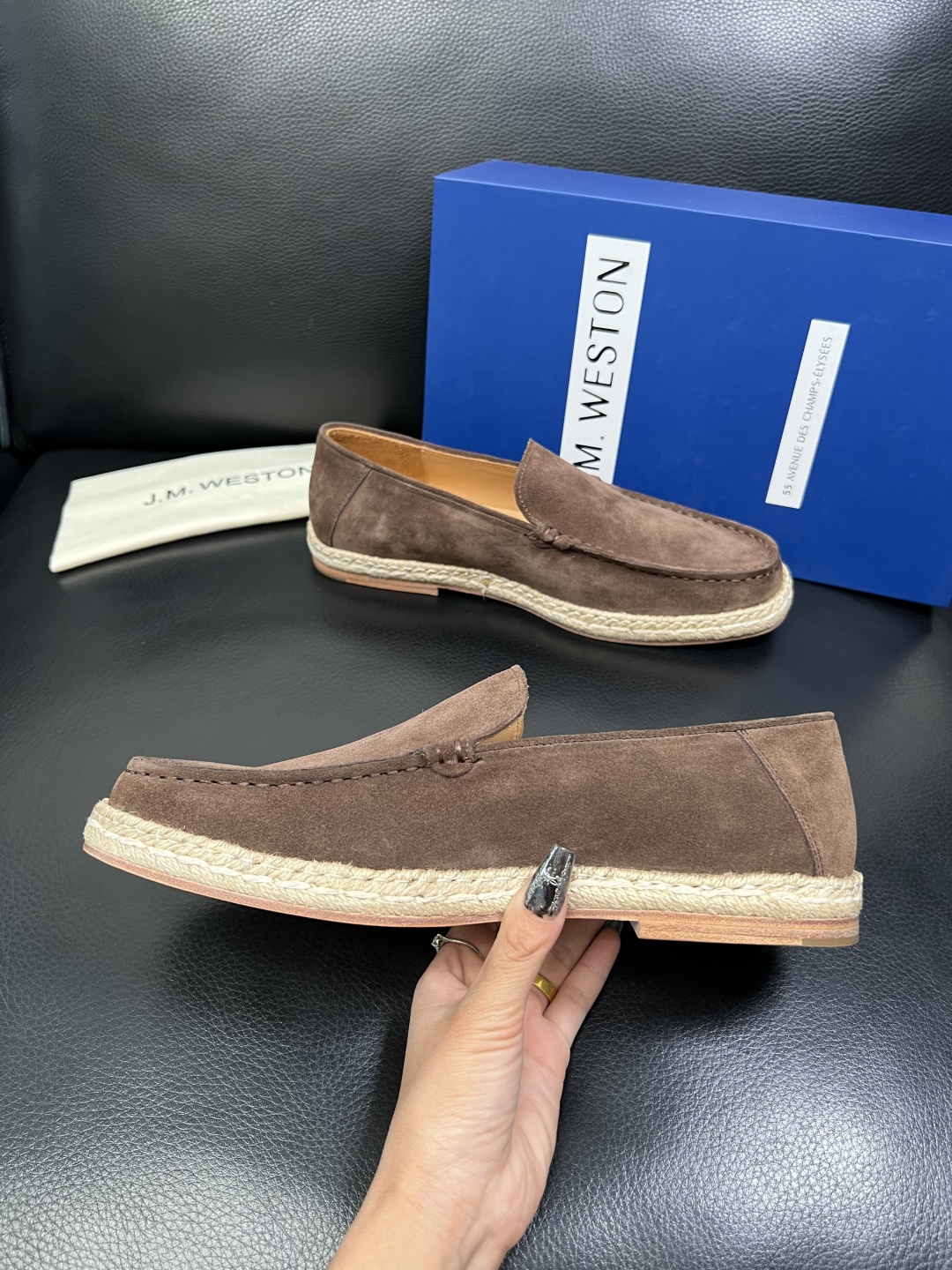 ⚠️只换码不退⚠️ J.M.WESTON 高品质 顶级工艺品 专柜新品同步，鞋面意大利进口牛皮拼布面料，