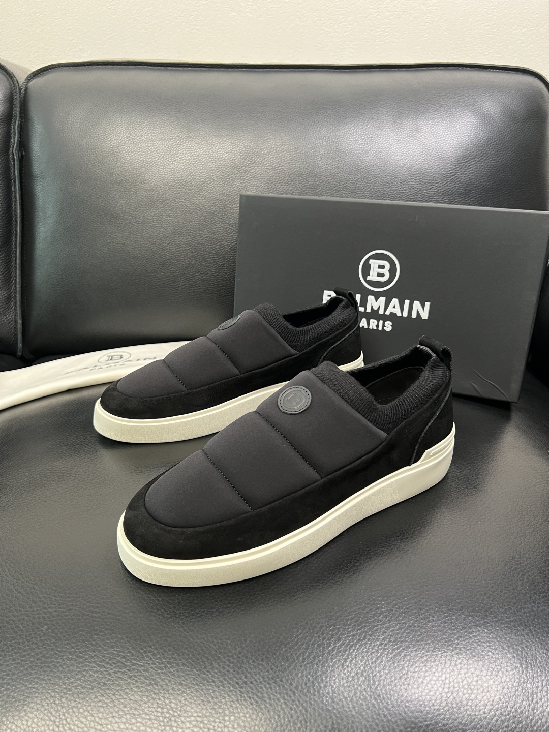⚠️只换码不退⚠️ BALMAIN 高品质 巴尔曼 顶级工艺品 专柜新品同步，鞋面意大利进口牛皮拼布面料