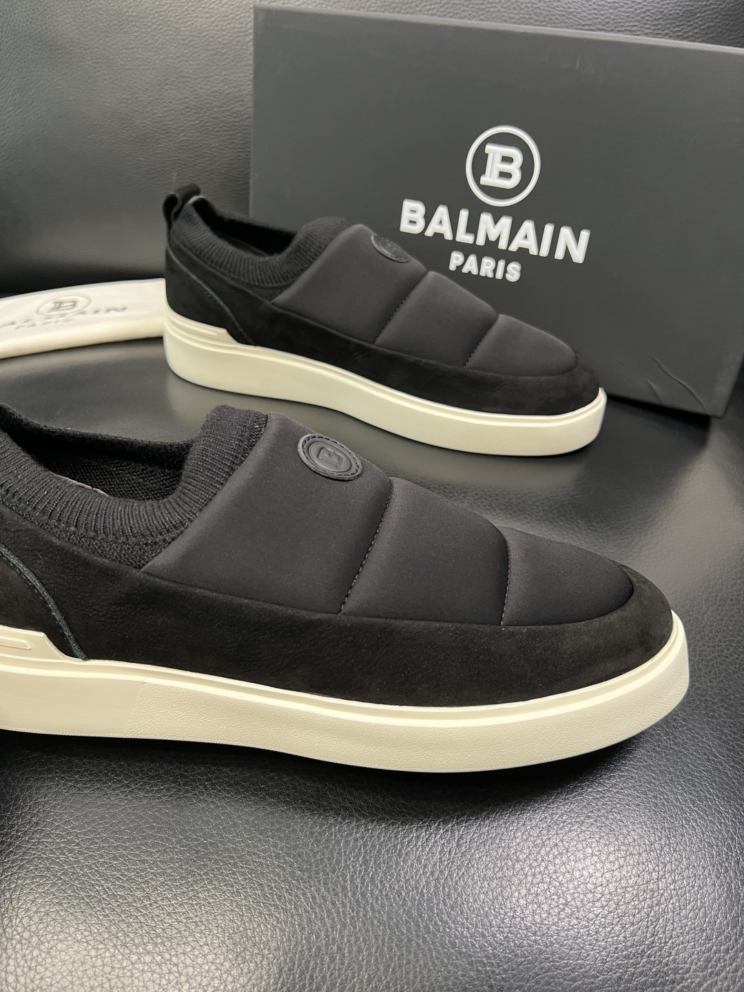 ⚠️只换码不退⚠️ BALMAIN 高品质 巴尔曼 顶级工艺品 专柜新品同步，鞋面意大利进口牛皮拼布面料