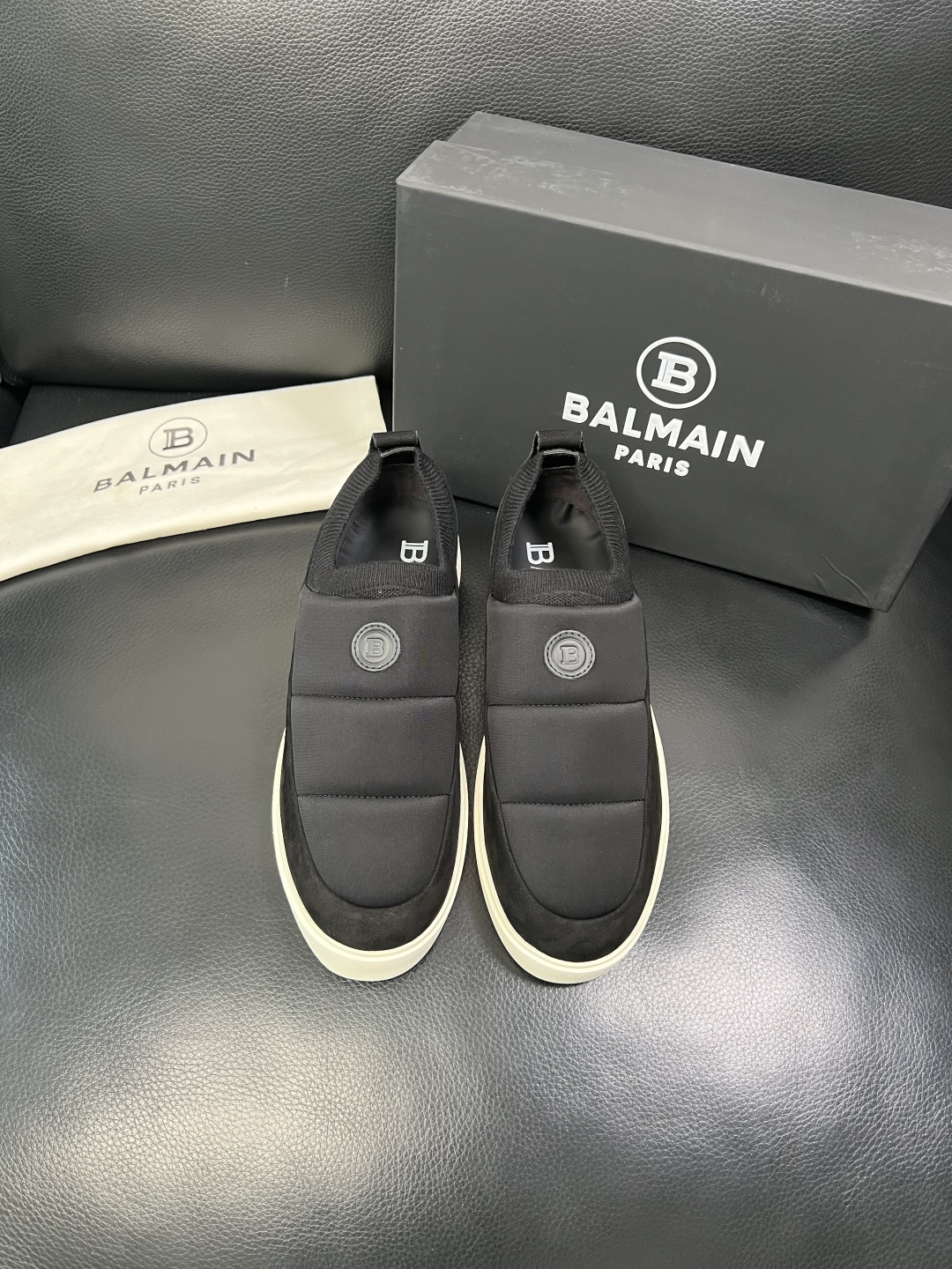 ⚠️只换码不退⚠️ BALMAIN 高品质 巴尔曼 顶级工艺品 专柜新品同步，鞋面意大利进口牛皮拼布面料