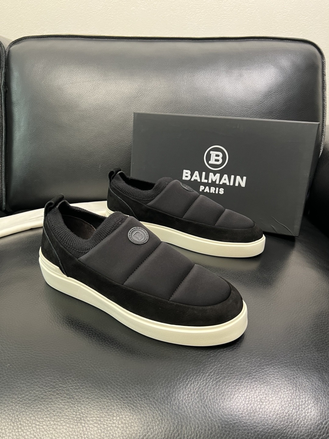 ⚠️只换码不退⚠️ BALMAIN 高品质 巴尔曼 顶级工艺品 专柜新品同步，鞋面意大利进口牛皮拼布面料