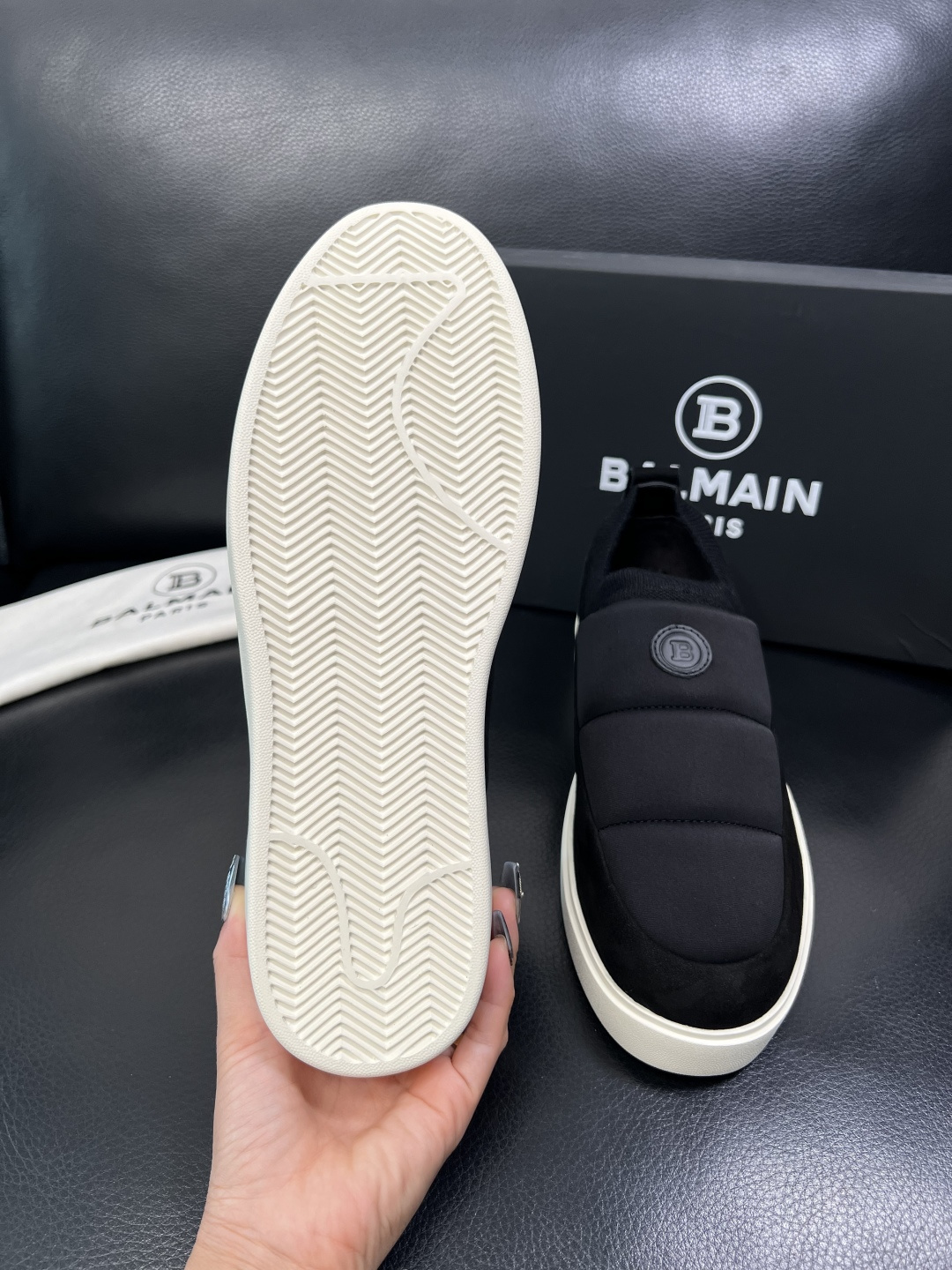 ⚠️只换码不退⚠️ BALMAIN 高品质 巴尔曼 顶级工艺品 专柜新品同步，鞋面意大利进口牛皮拼布面料