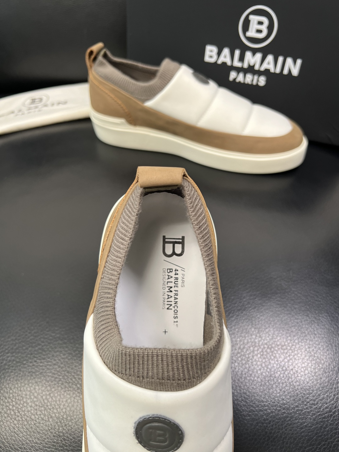 ⚠️只换码不退⚠️ BALMAIN 高品质 巴尔曼 顶级工艺品 专柜新品同步，鞋面意大利进口牛皮拼布面料