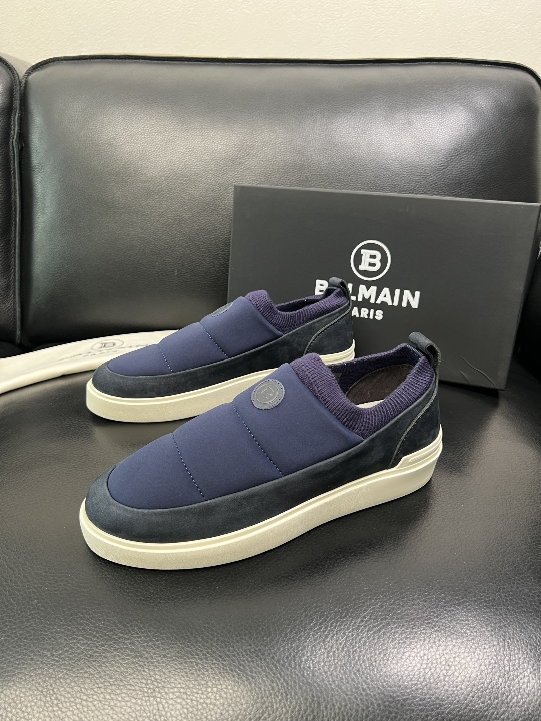 ⚠️只换码不退⚠️ BALMAIN 高品质 巴尔曼 顶级工艺品 专柜新品同步，鞋面意大利进口牛皮拼布面料