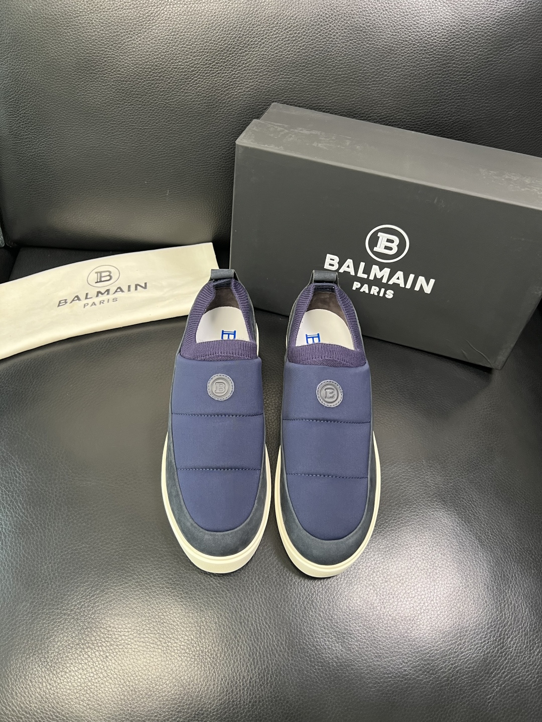 ⚠️只换码不退⚠️ BALMAIN 高品质 巴尔曼 顶级工艺品 专柜新品同步，鞋面意大利进口牛皮拼布面料